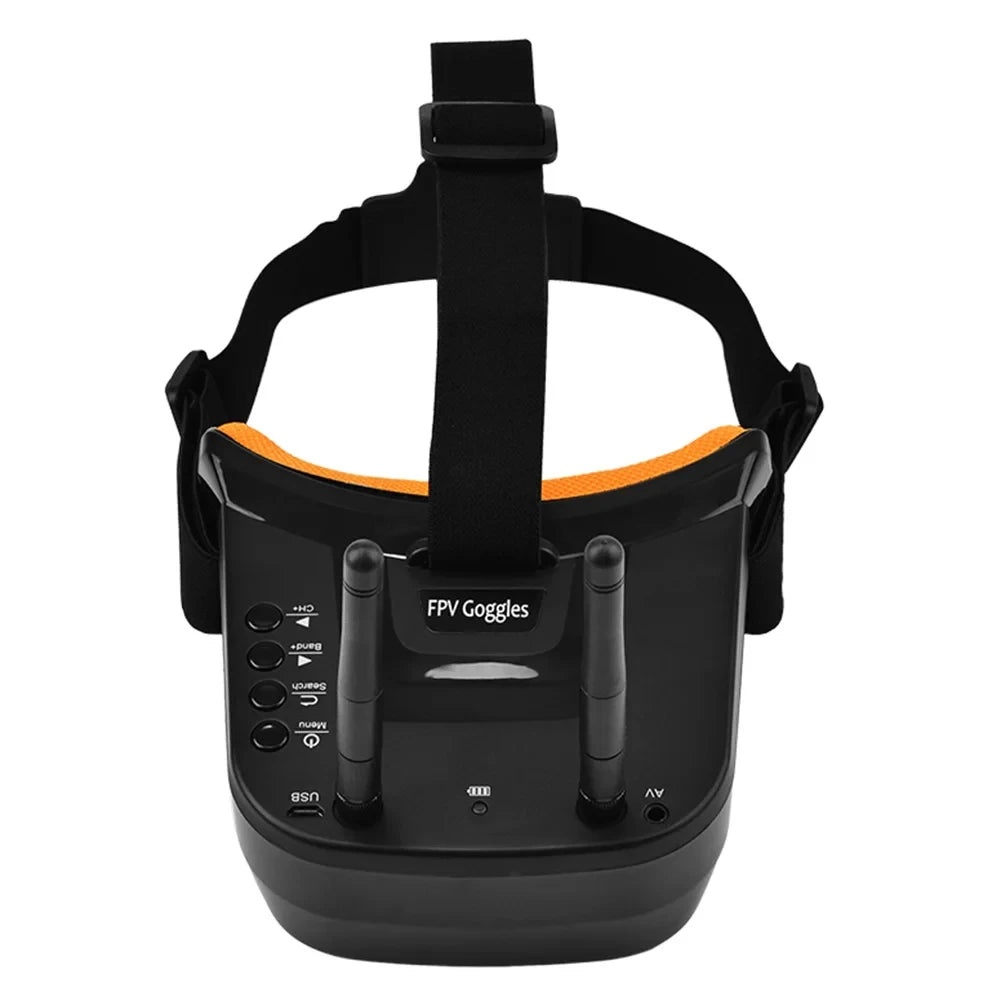 LS-VR009 5,8 GHz FPV-Brille, Video-Headset, 5,8 G, 40 Kanäle, HD, 3 Zoll, 16:9-Display, Mini-FPV-Brille für FPV-Quadcopter-Drohnen-Modell