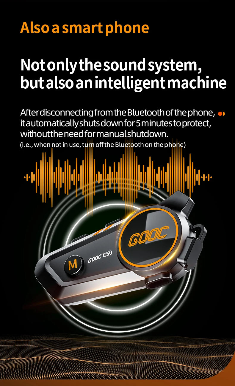 3D-Surround-Headset für Motorradhelme mit starkem Bass, Stereo-Bluetooth, Freisprecheinrichtung, IPX7-Wasserdicht mit dreifarbigem Umgebungslicht