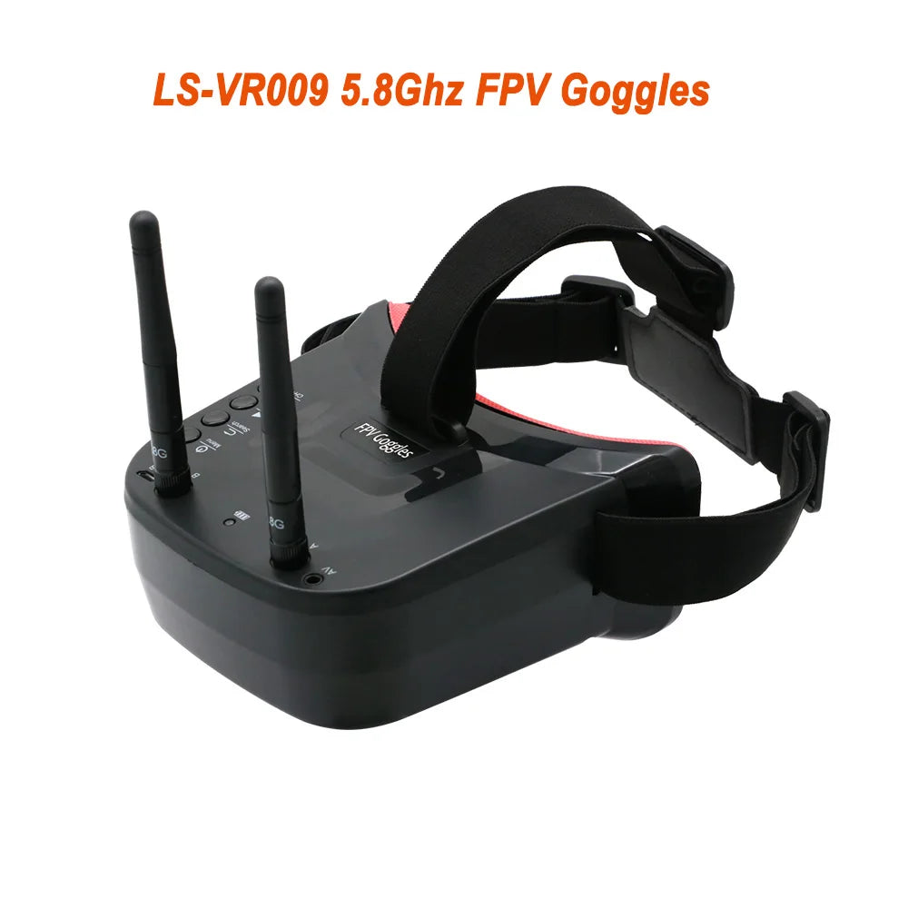 Auf Lager LS-VR009 5,8 GHz FPV-Brille, Video-Headset, 5,8 G 40 Kanäle, HD, 3 Zoll 16:9-Display, Mini-FPV-Brille für RC FPV-Drohnenmodell