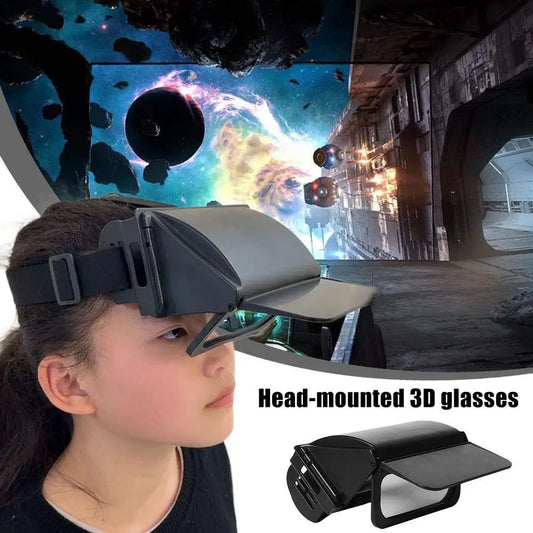 Smart VR-Brille für 3D-Filme und Spiele, Virtual-Reality-Headset, kompatibel mit Smartphones, am Kopf montierte stereoskopische Brille