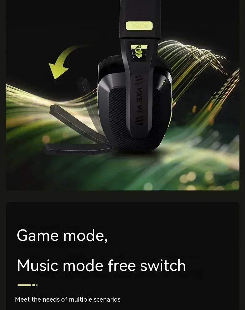 VGN VXE Siren V1 Gaming-Headset, Bluetooth 5.3/2.4g, Tri-Mode, leichter Kopfhörer, geringe Latenz, Esports, Head-Mounted-Headset, Geschenk
