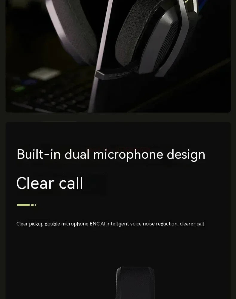 VGN VXE Siren V1 Gaming-Headset, Bluetooth 5.3/2.4g, Tri-Mode, leichter Kopfhörer, geringe Latenz, Esports, Head-Mounted-Headset, Geschenk