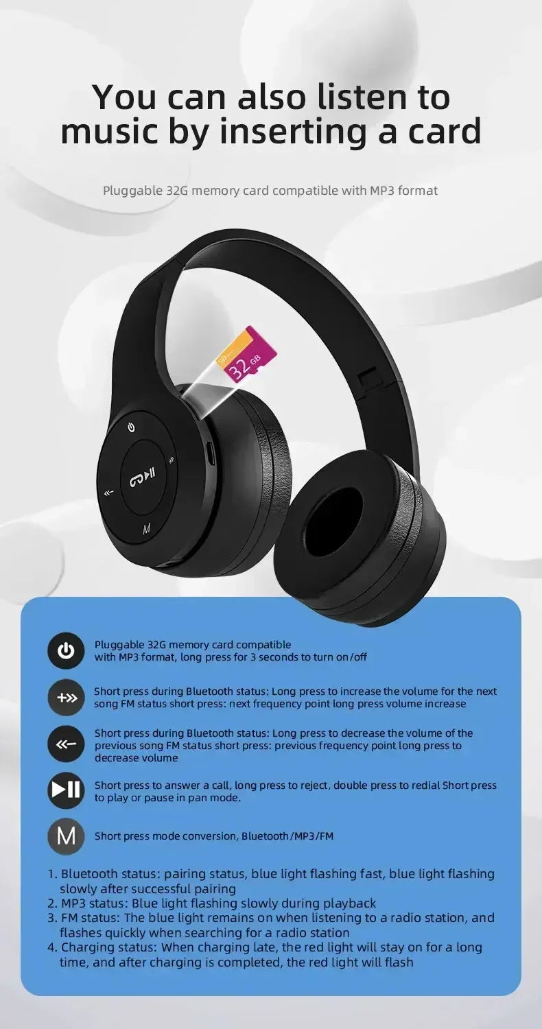 Stereo-Headset 5.0 Bluetooth-Headset Gamer-Kopfhörer Gaming-Ohrhörer mit Mikrofon für Pubg PS4 CSGO Casque Telefon Tablet Laptop Spiel