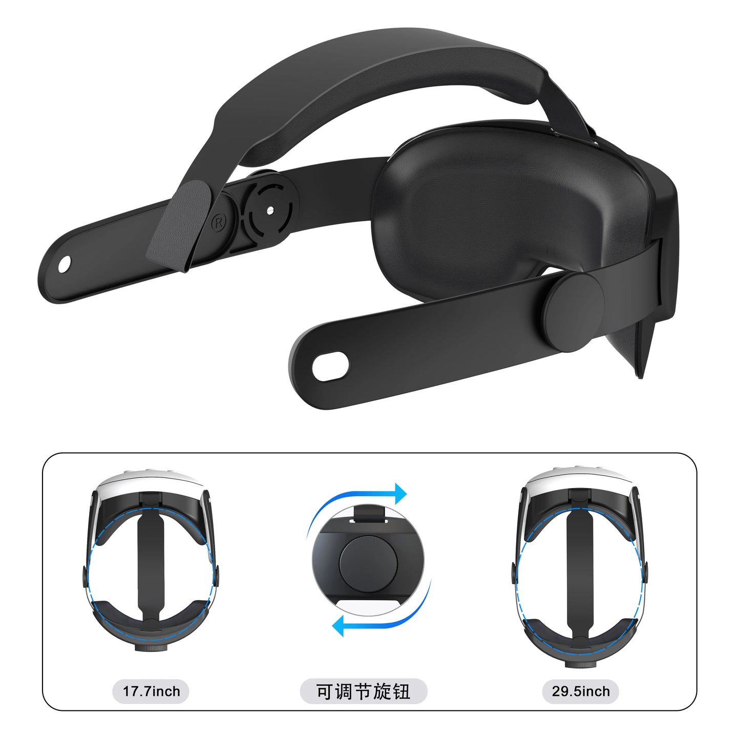 Austauschbarer Kopfgurt für Meta Quest 3 VR-Headset. Verbessern Sie den Komfort. Verstellbarer Kopfgurt für Meta Oculus Quest 3-Zubehör.
