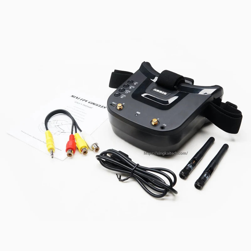 5,8 GHz FPV-Brille LS-VR009 Video-Headset 5,8 G 40CH HD 3 Zoll 16:9-Display Mini-FPV-Brille für FPV-Quadcopter-Drohnen