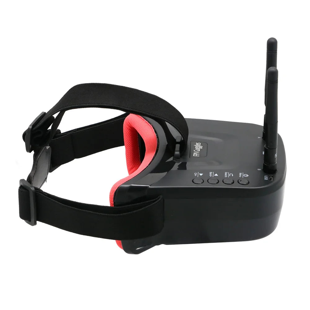 Auf Lager LS-VR009 5,8 GHz FPV-Brille, Video-Headset, 5,8 G 40 Kanäle, HD, 3 Zoll 16:9-Display, Mini-FPV-Brille für RC FPV-Drohnenmodell