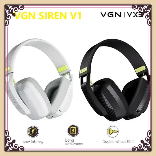 VGN VXE Siren V1 Gaming-Headset, Bluetooth 5.3/2.4g, Tri-Mode, leichter Kopfhörer, geringe Latenz, Esports, Head-Mounted-Headset, Geschenk