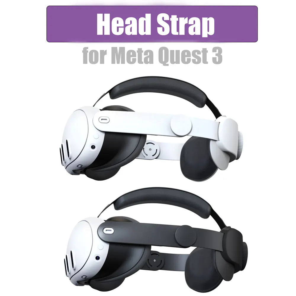 Austauschbarer Kopfgurt für Meta Quest 3 VR-Headset. Verbessern Sie den Komfort. Verstellbarer Kopfgurt für Meta Oculus Quest 3-Zubehör.