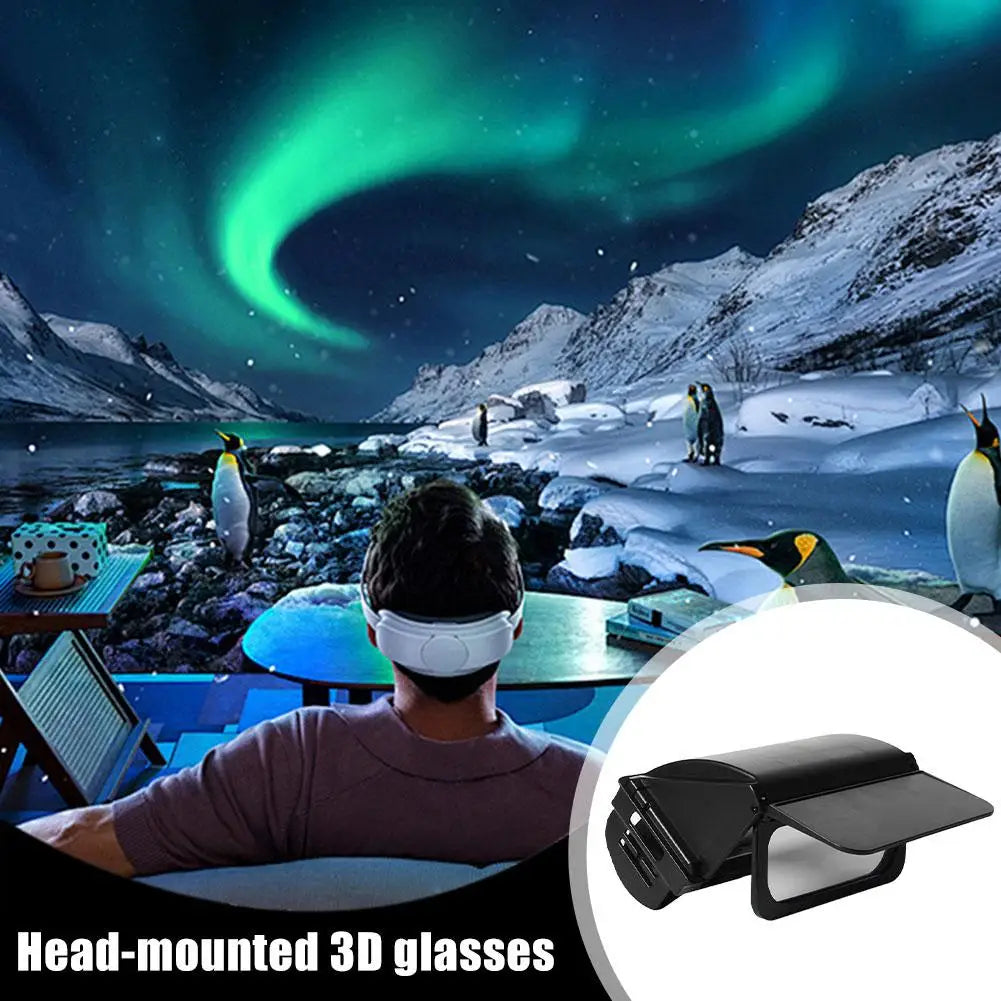 Smart VR-Brille für 3D-Filme und Spiele, Virtual-Reality-Headset, kompatibel mit Smartphones, am Kopf montierte stereoskopische Brille