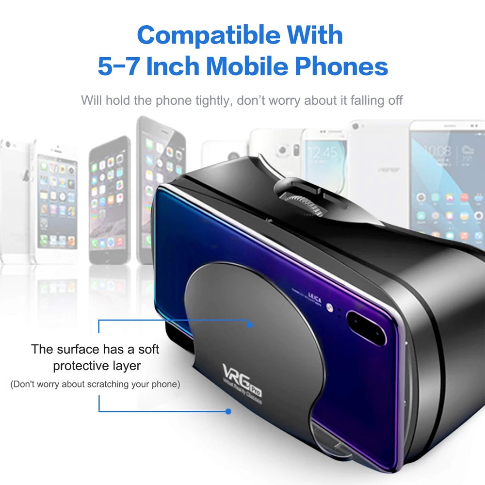 3D VR Headset Box Virtual Reality Helm mit Fernbedienung Smart Viar Brille Geräte für 5-7 Zoll Handy Smartphones