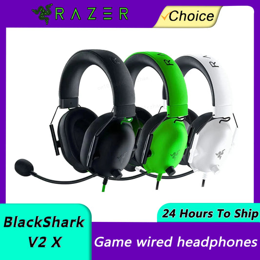 Razer BlackShark V2 X kabelgebundenes E-Sport-Headset, erweiterte passive Geräuschunterdrückung, 7.1-Surround-Sound, hyperklares Nierenmikrofon