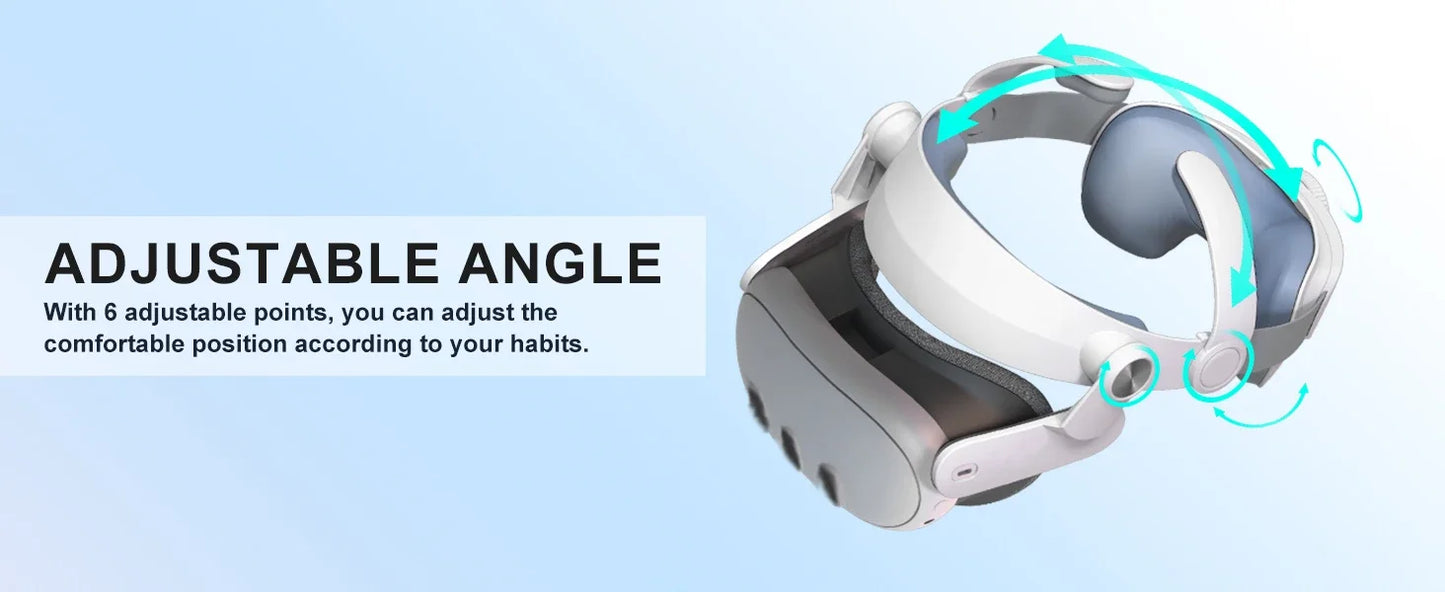 Austauschbarer Elite-Gurt für das Meta Quest 3 VR-Headset. Verbessern Sie den Komfort. Verstellbarer Kopfgurt für den Meta Quest 3-Zubehörhelm.