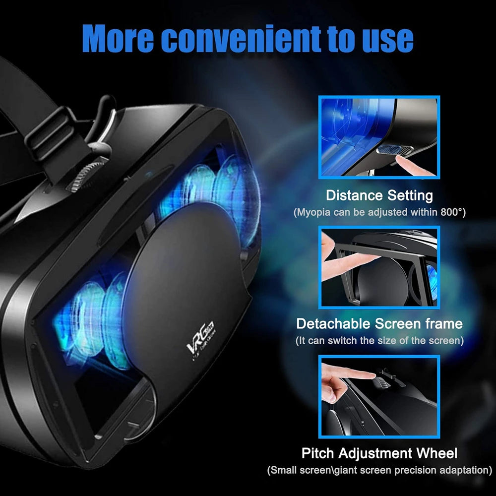 3D VR Headset Box Virtual Reality Helm mit Fernbedienung Smart Viar Brille Geräte für 5-7 Zoll Handy Smartphones