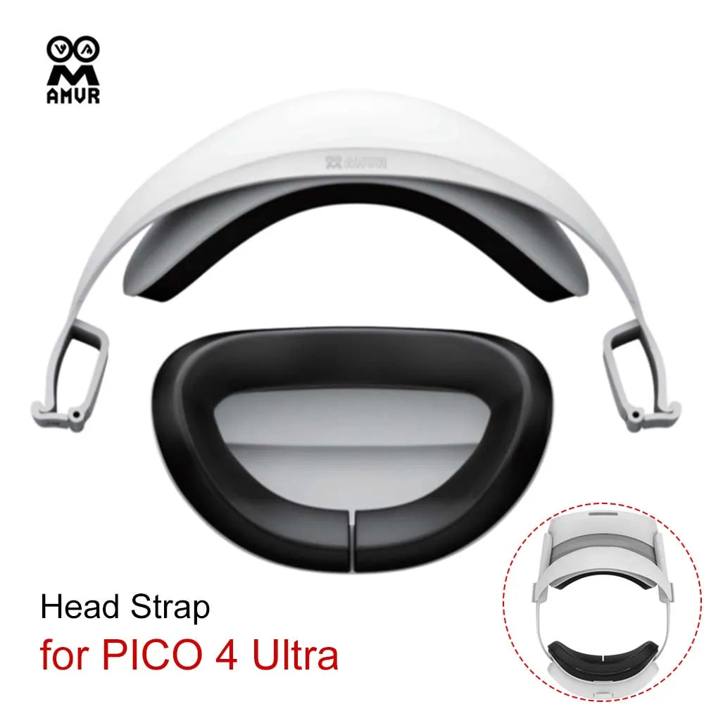 AMVR 2 Teile/satz Kopfband für PICO 4 Ultra Kopfstütze Kissen Stirn Unterstützung VR Brille Zubehör