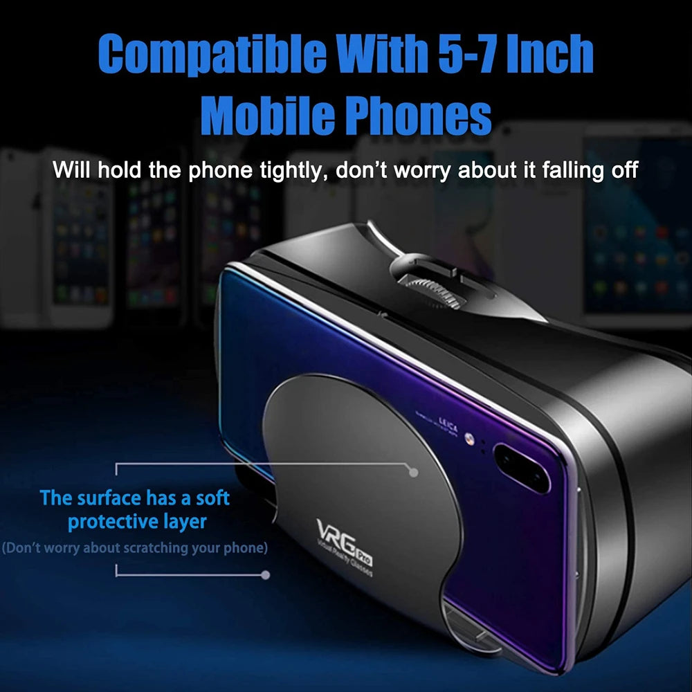 3D VR Headset Box Virtual Reality Helm mit Fernbedienung Smart Viar Brille Geräte für 5-7 Zoll Handy Smartphones