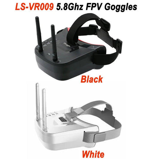 Auf Lager LS-VR009 5,8 GHz FPV-Brille, Video-Headset, 5,8 G 40 Kanäle, HD, 3 Zoll 16:9-Display, Mini-FPV-Brille für RC FPV-Drohnenmodell