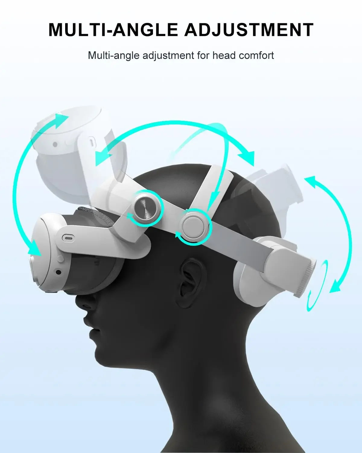 Austauschbarer Elite-Gurt für das Meta Quest 3 VR-Headset. Verbessern Sie den Komfort. Verstellbarer Kopfgurt für den Meta Quest 3-Zubehörhelm.