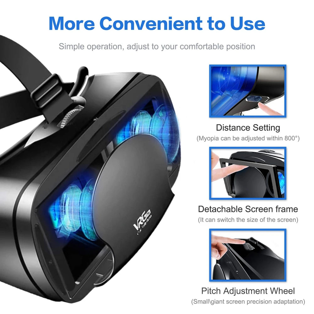 3D VR Headset Box Virtual Reality Helm mit Fernbedienung Smart Viar Brille Geräte für 5-7 Zoll Handy Smartphones