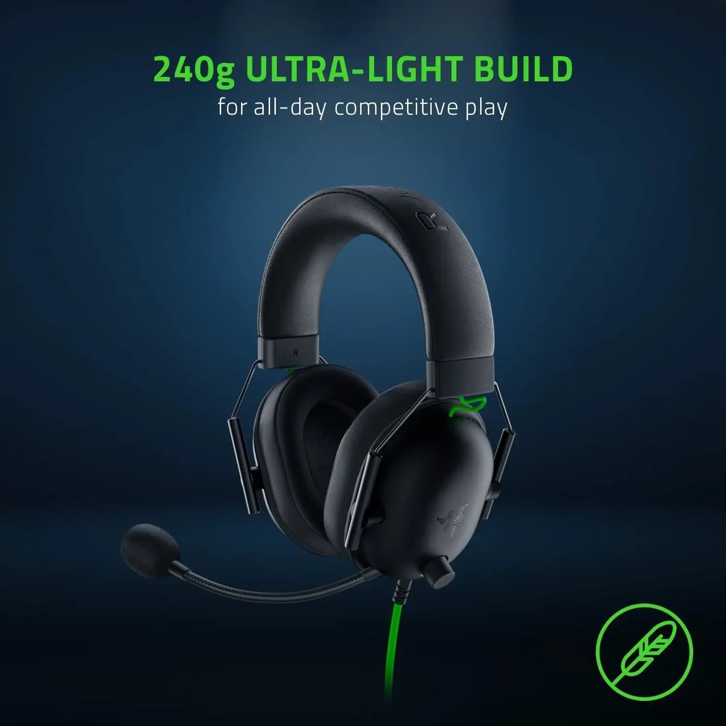 Razer BlackShark V2 X kabelgebundenes E-Sport-Headset, erweiterte passive Geräuschunterdrückung, 7.1-Surround-Sound, hyperklares Nierenmikrofon