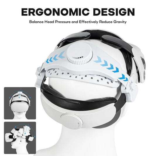 Verstellbarer VR-Ersatzkopfgurt, Komfort-Kopfgurt, VR-Zubehör, universell für Meta Quest 3/2/Pro/Pico4 VR-Headset